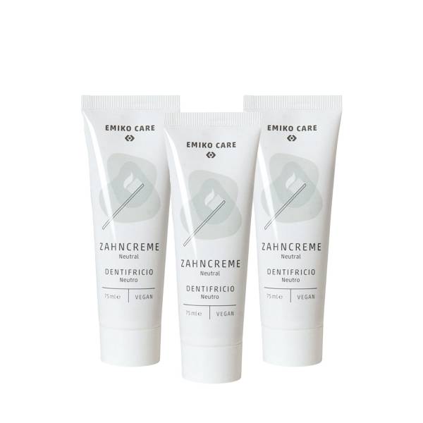 EMIKO Care Zahncreme Neutral, Set 3x 75ml Tube