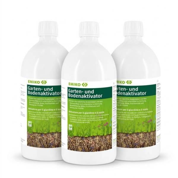 Garten- und Bodenaktivator Set 3 x 1,0 Liter