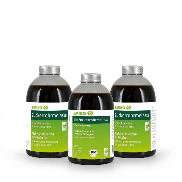 Bio-Zuckerrohrmelasse Set 3 x 1,3 kg